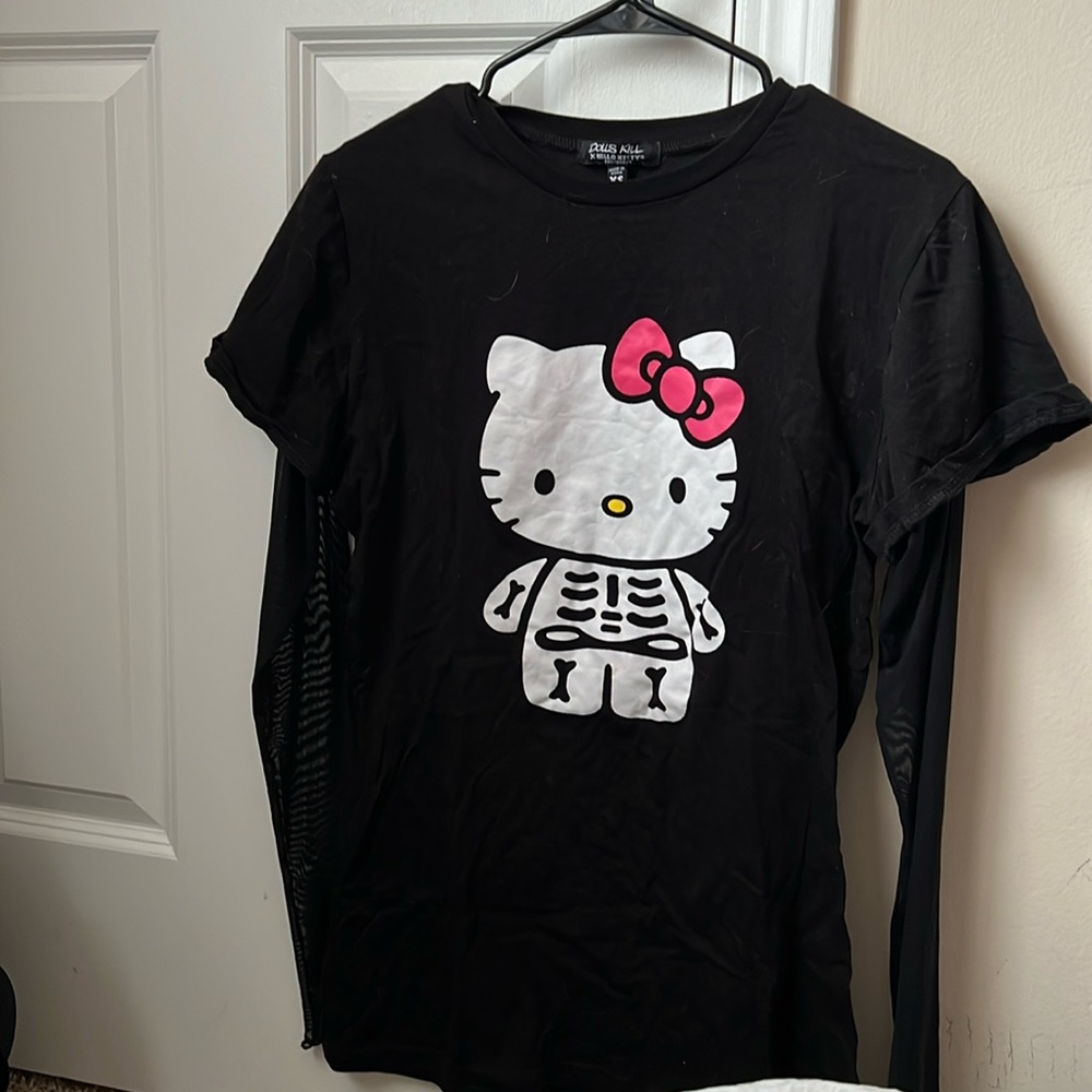 HELLO KITTY dolls kill, mesh sleeve